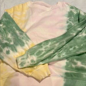 Tie-Dye Sweater - Green, Yellow, and Pink